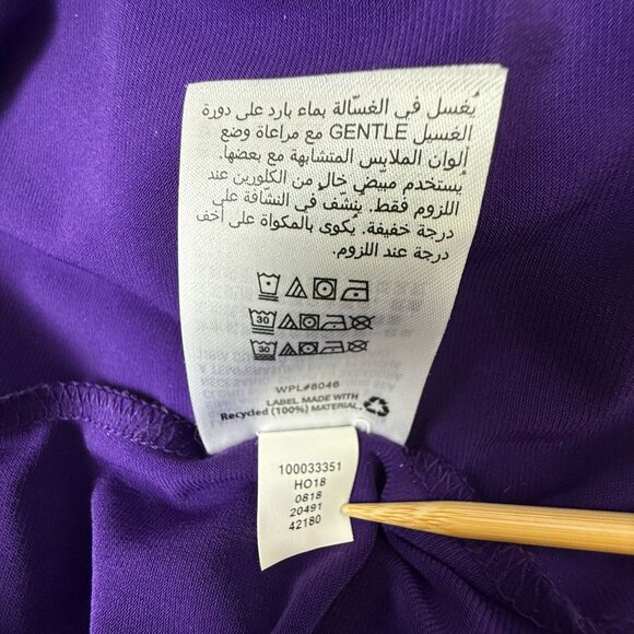 Alfani Floral Print Cami Shell Top Sz Medium Bubble Hem Angel Sleeve Jewel Neck - Picture 12 of 12